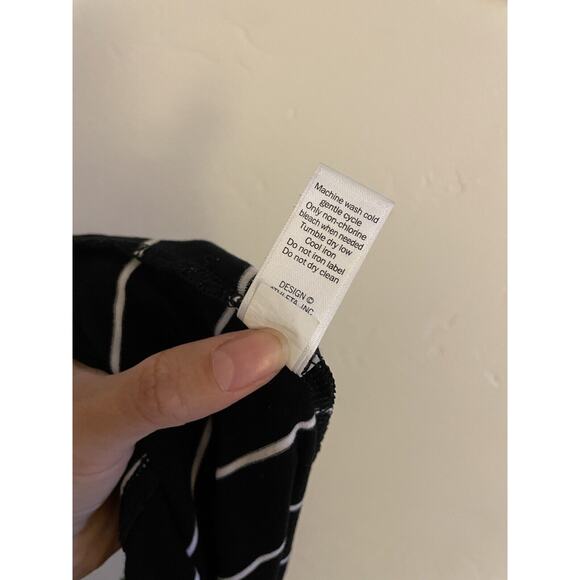 Athleta Skirt Women's Small Black White Stripes Oceana Midi Side Slit Activewear - Picture 6 of 6